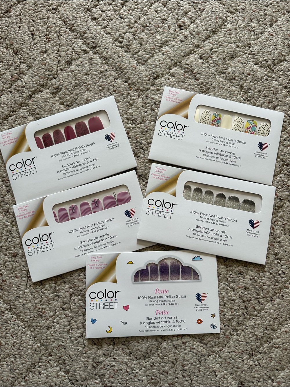 Color Street Nail Strip Bundle of 5